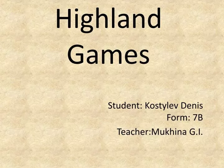 highland games