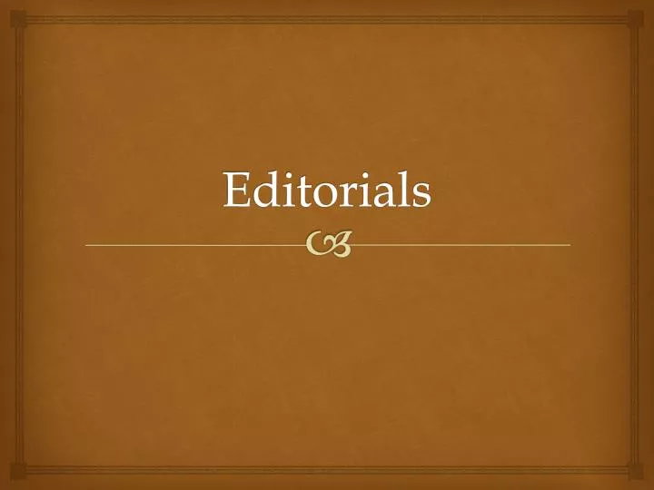 editorials