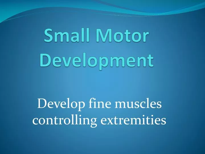 small motor development