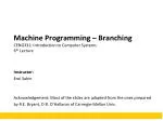 Machine Programming – Branching CENG331: Introduction to Computer Systems 6 th Lecture - slide 1