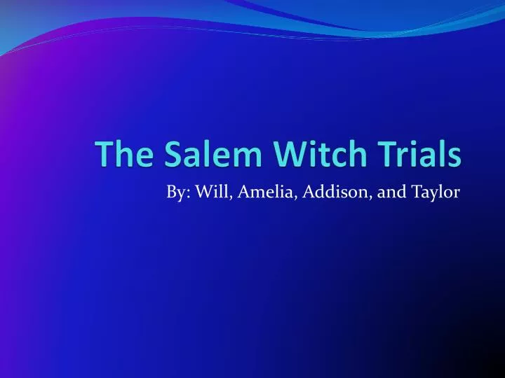 the salem witch trials