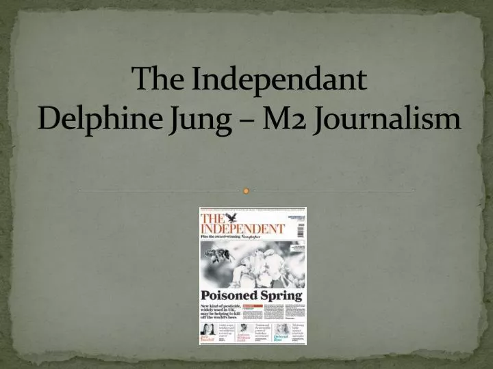 the independant delphine jung m2 journalism