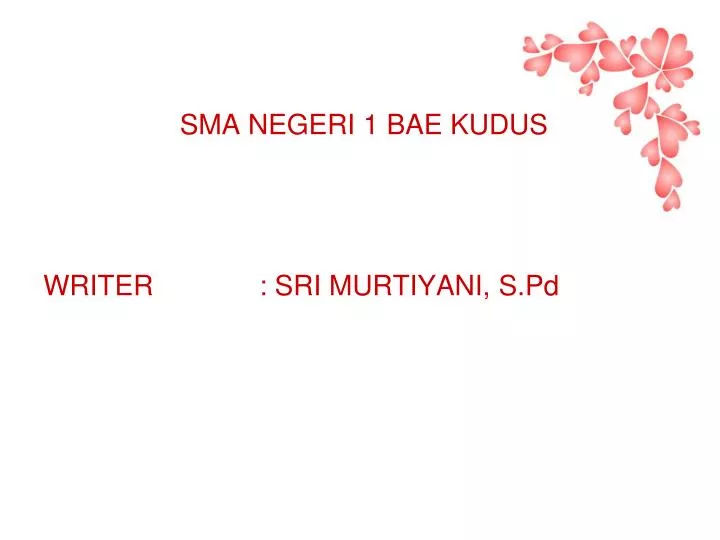 sma negeri 1 bae kudus