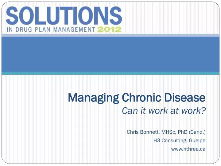 managing chronic disease can it work at work