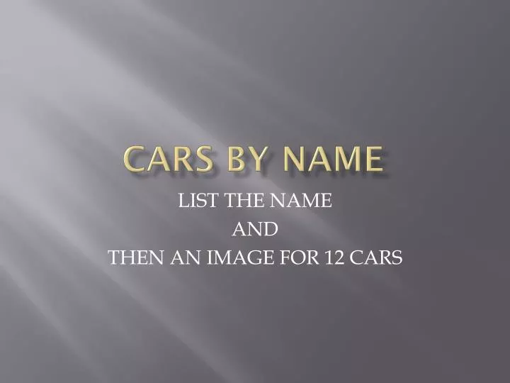 cars by name