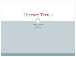 Literary Terms