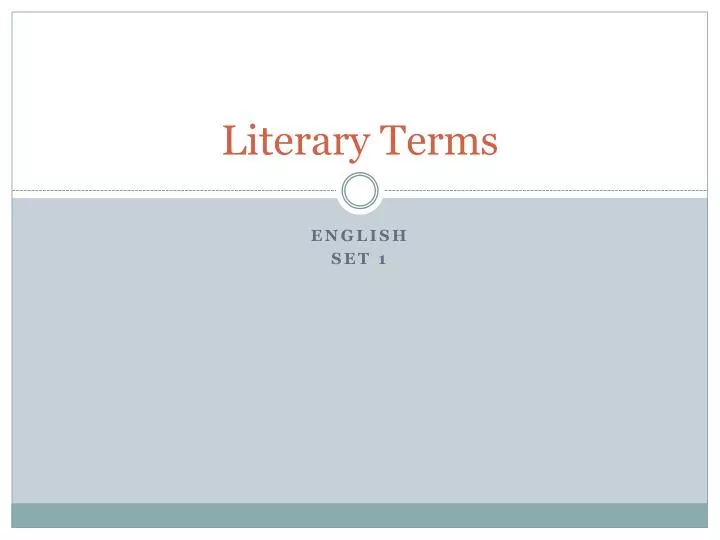 literary terms