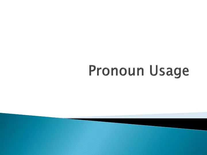 pronoun usage