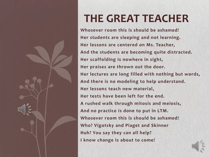 the great teacher