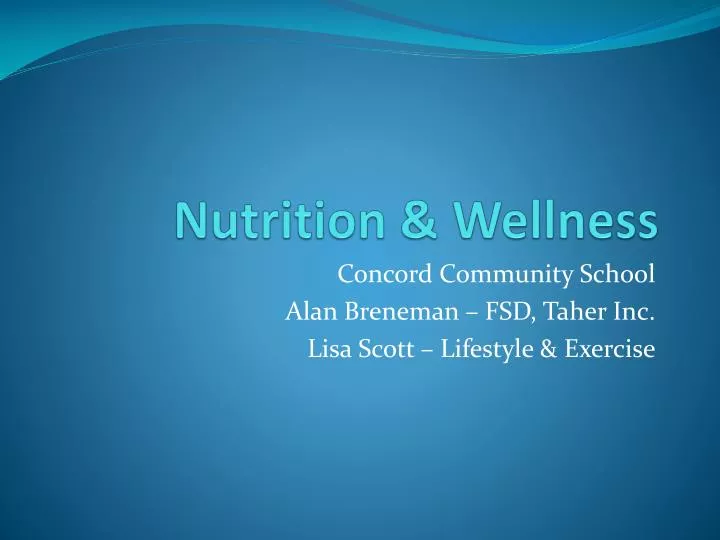 nutrition wellness