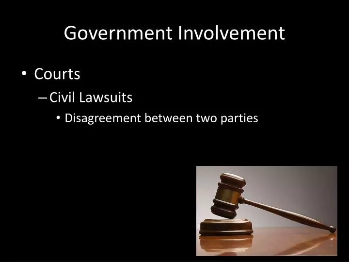 government involvement