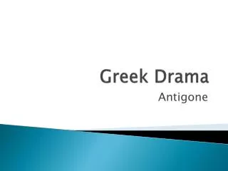 Greek Drama