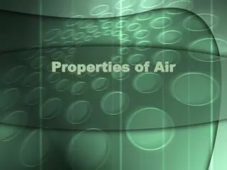 Properties of Air