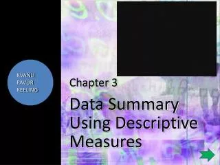 Chapter 3 Data Summary Using Descriptive Measures