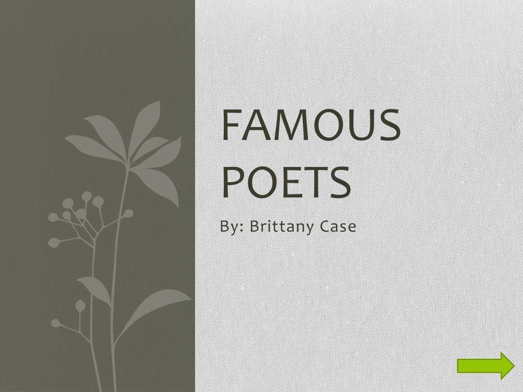 PPT - Famous Poets PowerPoint Presentation, free download - ID:2323475