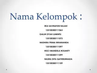 nama kelompok