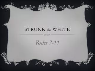 Strunk &amp; White