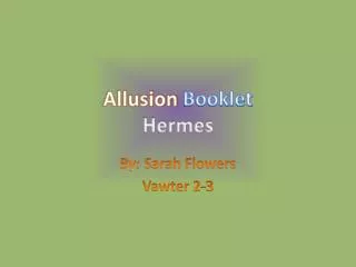Allusion Booklet Hermes