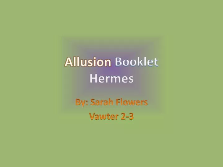 allusion booklet hermes