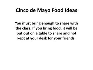 Cinco de Mayo Food Ideas