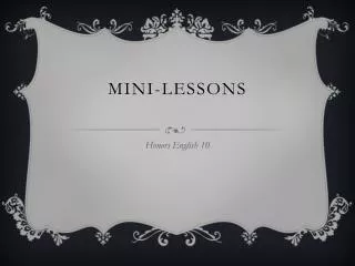 mini-lessons