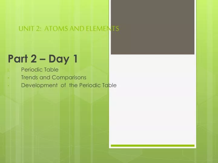 unit 2 atoms and elements
