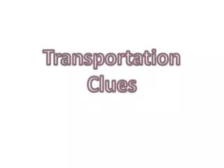 Transportation Clues