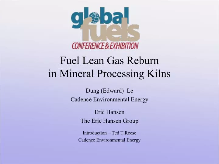 fuel lean gas reburn in mineral processing kilns