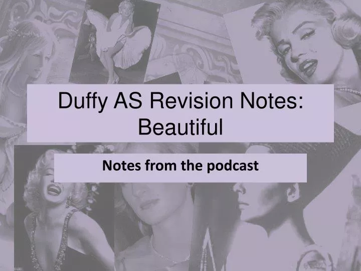 duffy as revision notes beautiful