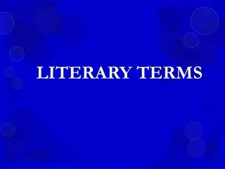 literary terms