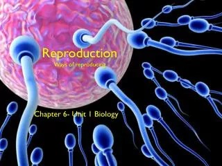 Reproduction Ways of reproducing