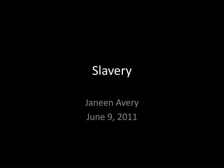 slavery