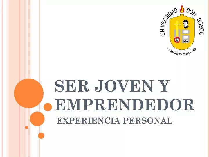 ser joven y emprendedor