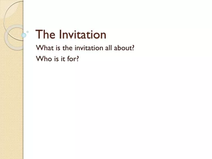 the invitation
