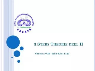 3 sters theorie deel ii