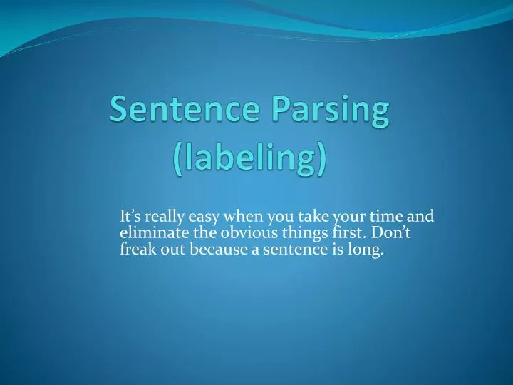 sentence parsing labeling