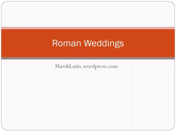 roman weddings
