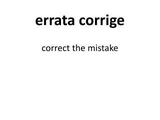 errata corrige correct the mistake