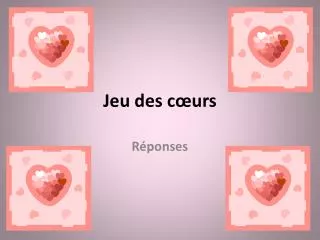 jeu des c urs