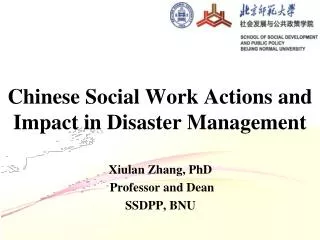 Chinese Social Work Actions and Impact in Disaster Management