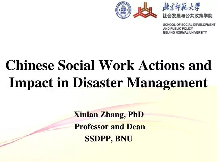 chinese social work actions and impact in disaster management