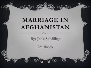 Marriage in Afghanistan