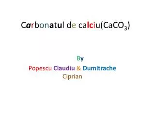 c a r b on a t u l d e ca lc i u caco 3