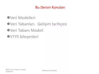bu dersin konular