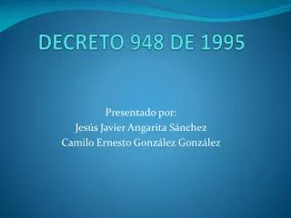 decreto 948 de 1995