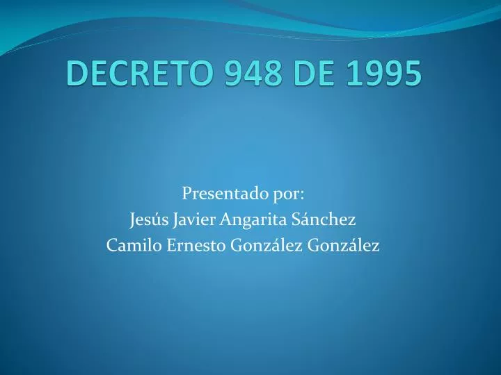 decreto 948 de 1995