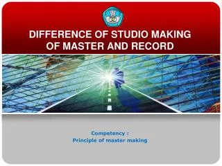 DIFFERENCE OF STUDIO MAKING OF MASTER AND RECORD
