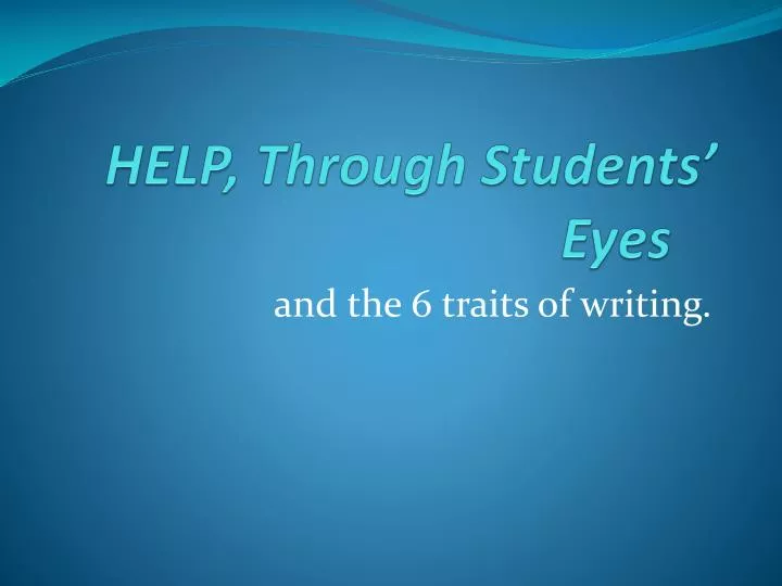 help through students eyes