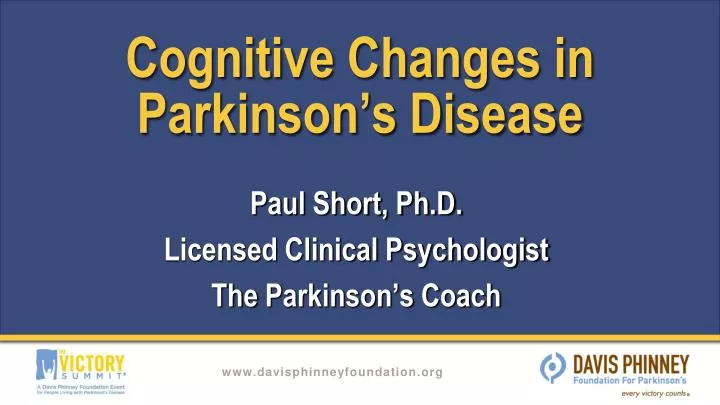 cognitive changes in parkinson s disease