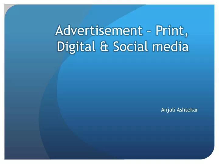 advertisement print digital social media